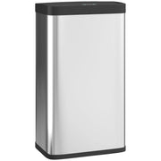 Pattumiera con sensore 45L, coperchio soft-close, movimento automatico, per cucina, camera, ufficio, argento