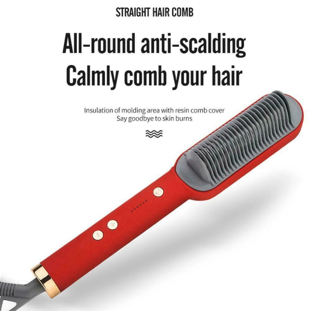 Trade Shop - Spazzola Lisciante Professionale Con Ionizzazione Lineahair Ioni Negativi Hair -