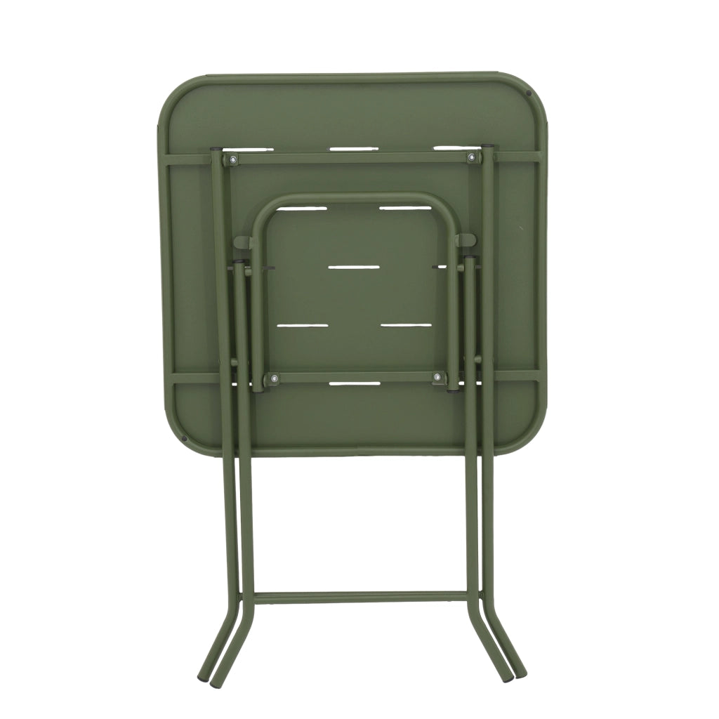 SET BISTROT PIEGHEVOLE 3 PEZZI 2 SEDIE E 1 TAVOLO 60x60x73 cm VERDE