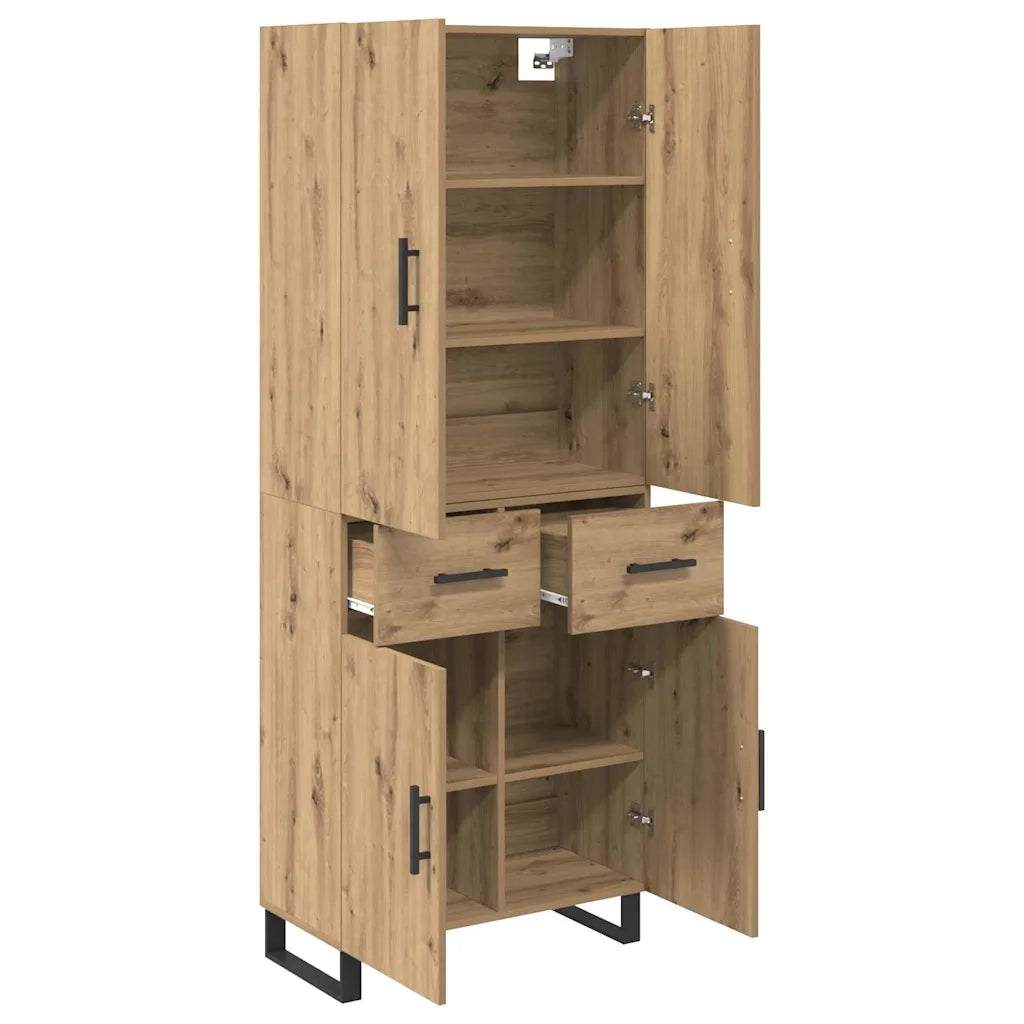 Credenza 2 pcs Rovere artigianale 69,5 x 34 x 180 cm 3415965