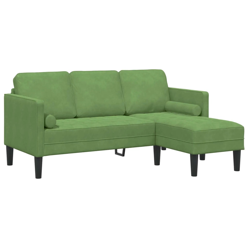 Set di divani con cuscino 2 pcs Verde chiaro Poliestere 3329267