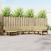 Set di divani da esterno 8 pz Bianco e Beige 3388979
