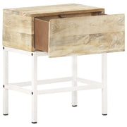 Comodino 40x30x50 cm in Legno Massello di Mango 320920