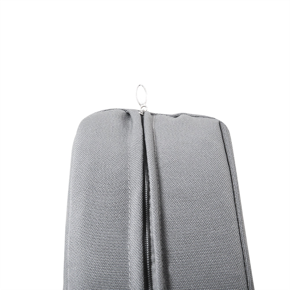 Set di 2 sedie da pranzo da giardino bianche con cuscino in finto rattan grigio. per esterni
