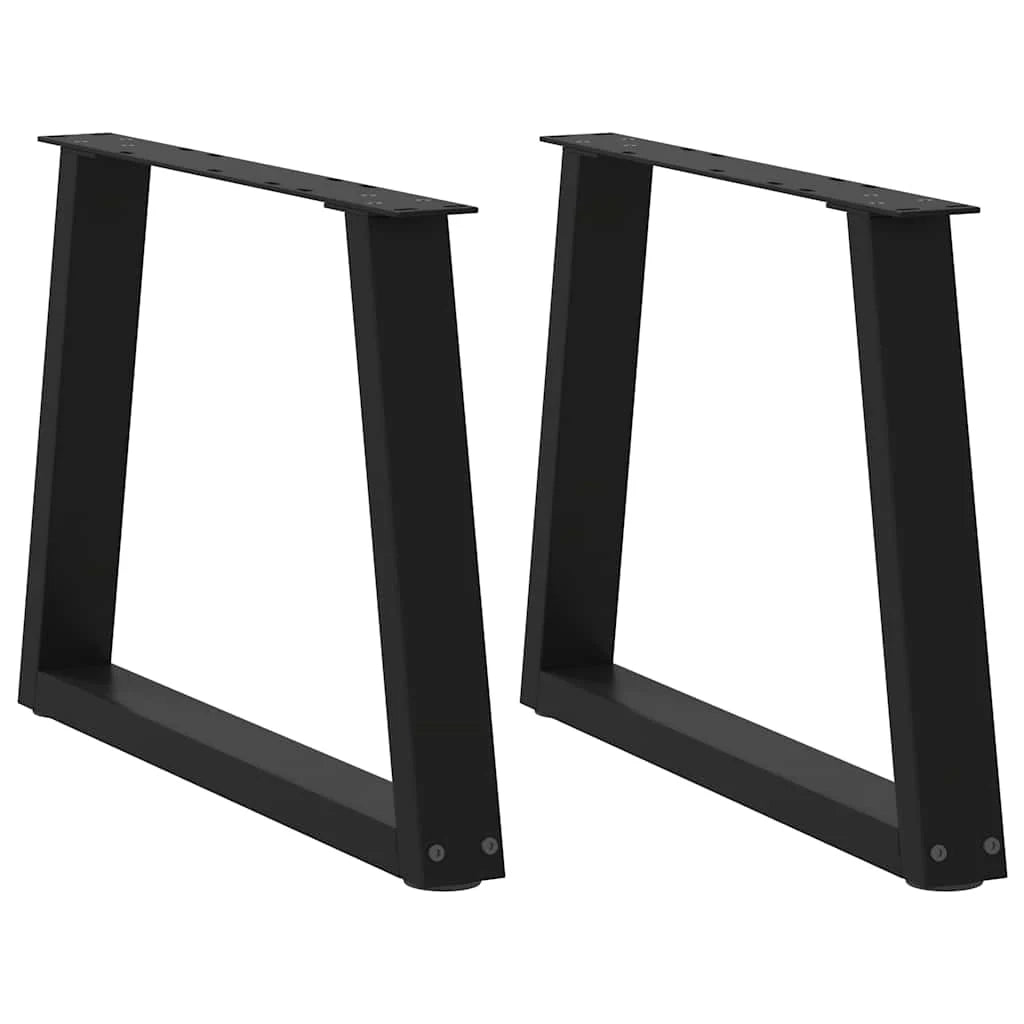 Set di 2 gambe per tavolino da caffè a V con piedini regolabili 50 x 42-43,3 cm acciaio nero 02_0056843