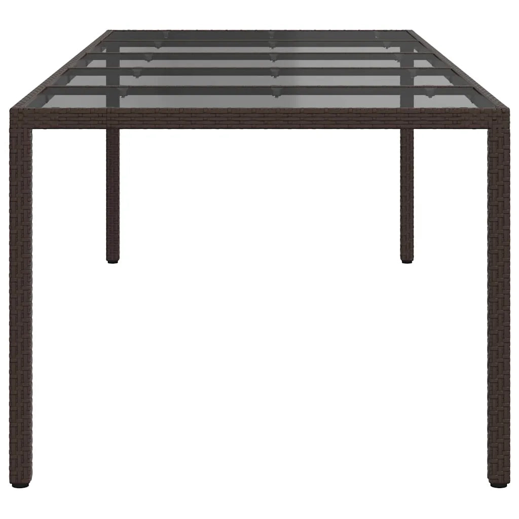Tavolo da Giardino Marrone 250 x 100 x 75 cm polyrattan 362553