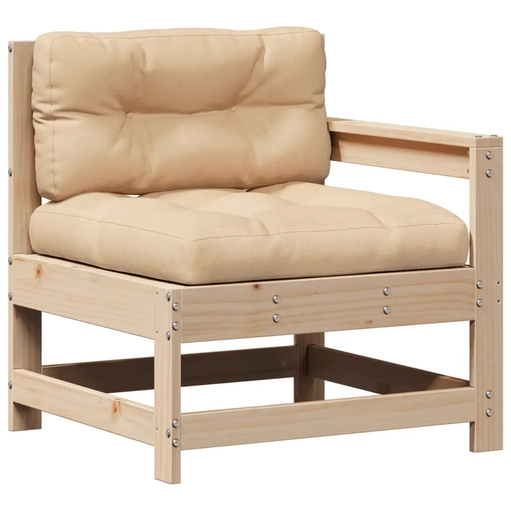 Set Salotto Giardino 7 pz Cuscini Antracite Legno Massello Pino 3250892