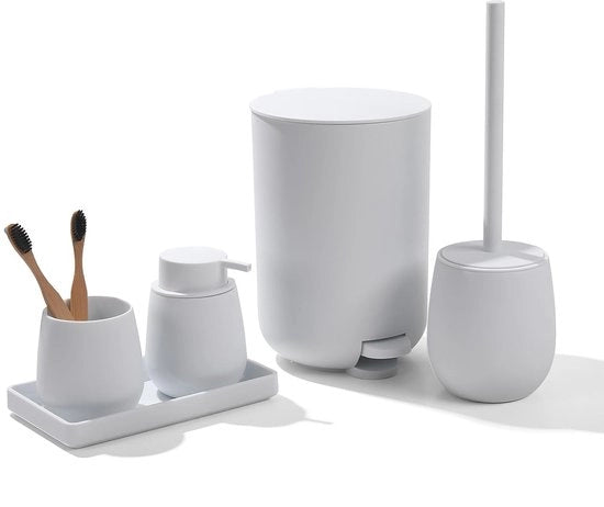 Set di accessori da bagno 5 pezzi - Organizzatore da bagno - Bianco 

(Nota: non sono stato in grado di trovare alcuna informazione sul modello o codice prodotto)