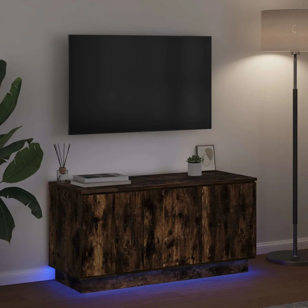 Mobile TV-Credenza per TV-Console TV Rovere fum¨¦ 100 x 38 x 49 cm Legno multistrato