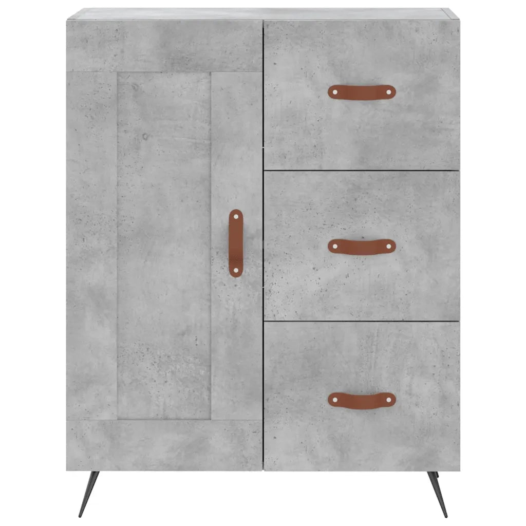 Credenza | Madia | Buffet da pranzo | Armadio da pranzo Grigio Cemento 69,5x34x180 cm in Legno Multistrato