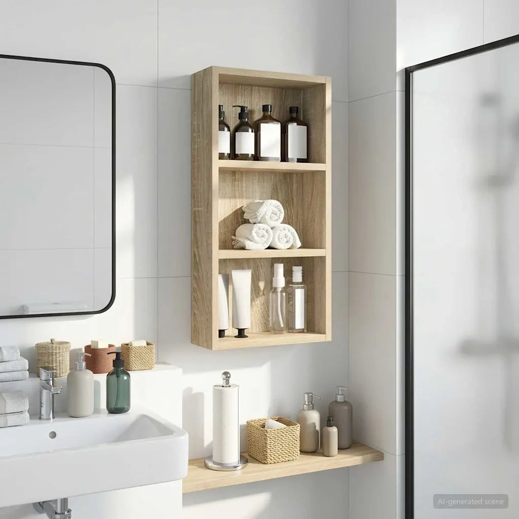 Armadio da bagno a muro Rovere Sonoma 30 x 10 x 60,5 cm 889321