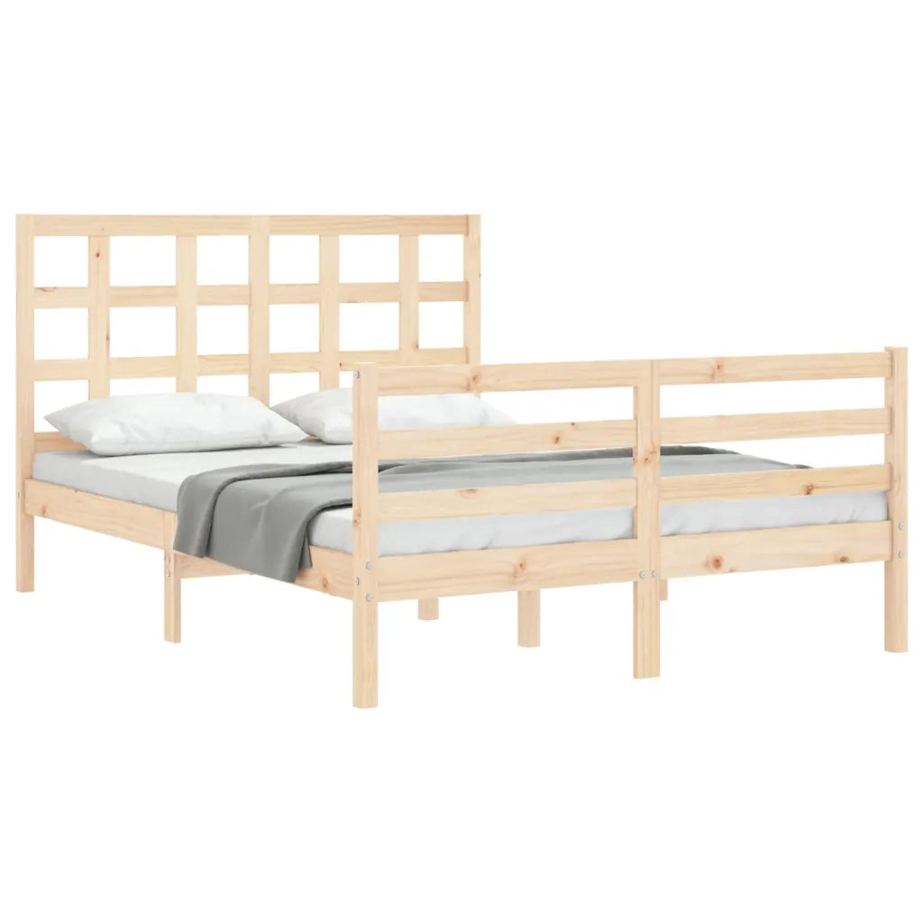 Giroletto con Testiera Small Double-Struttura Letto in Legno Massello 776344