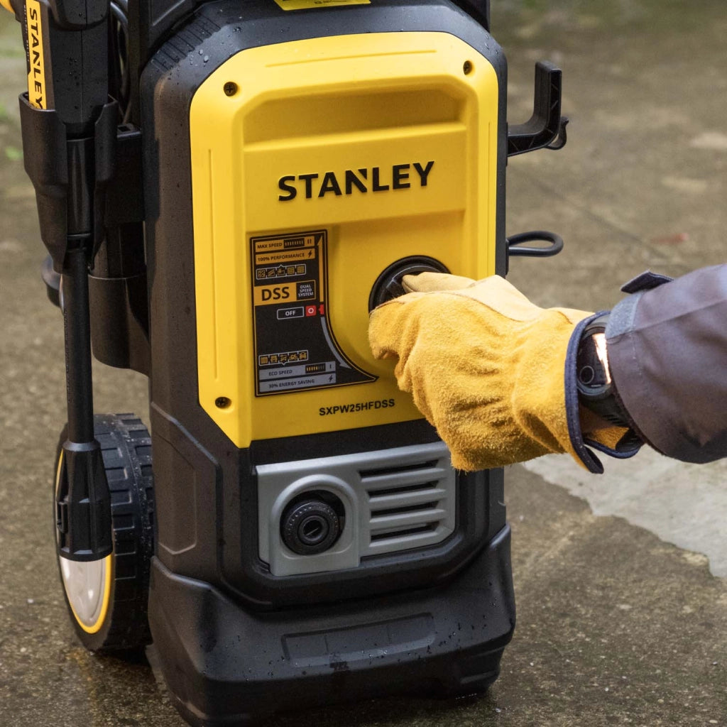 Stanley Idropulitrice SXPW25HFDSS ad Alta Pressione, con Doppia Velocità, per Auto ed Esterni Casa, con Manico Pieghevole (170 bar, 500 l/h, 2500 W) Modello 2026