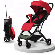 Passeggino Wizy Easy Ultra Leggero Chiusura Facilitata Salvaspazio Portata 15 kg-Rosso