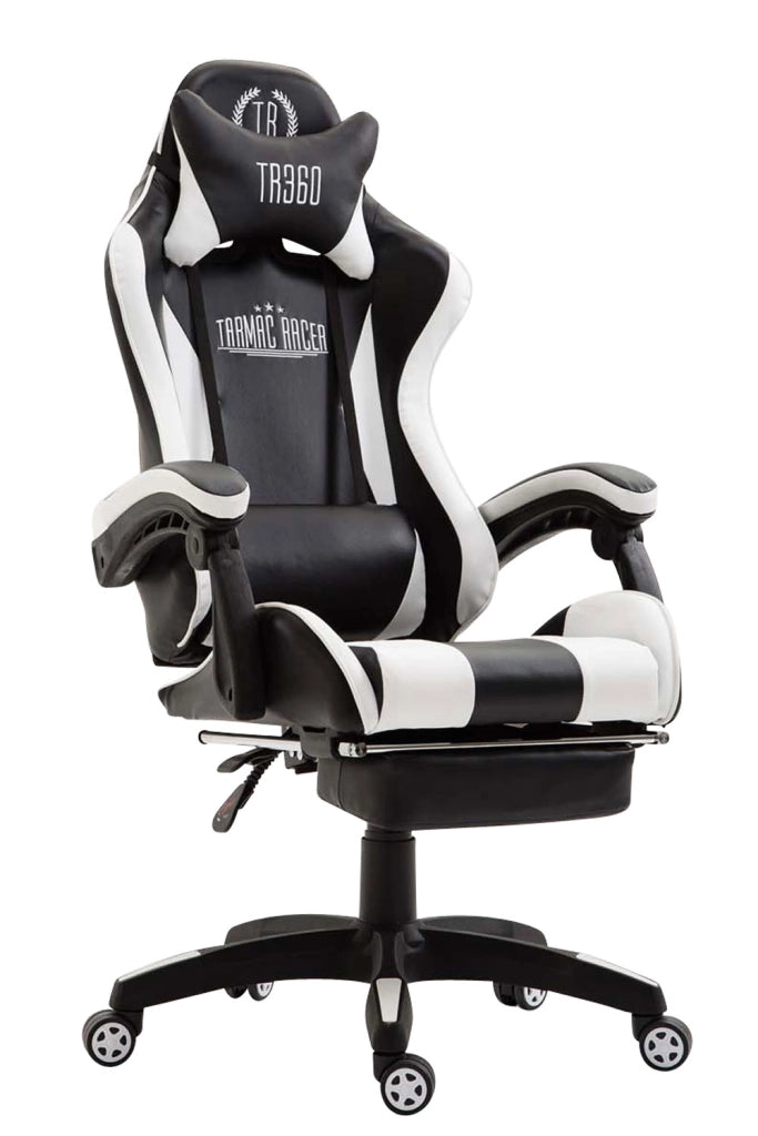 Poltrona gaming IGNITE in similpelle bianco/nero