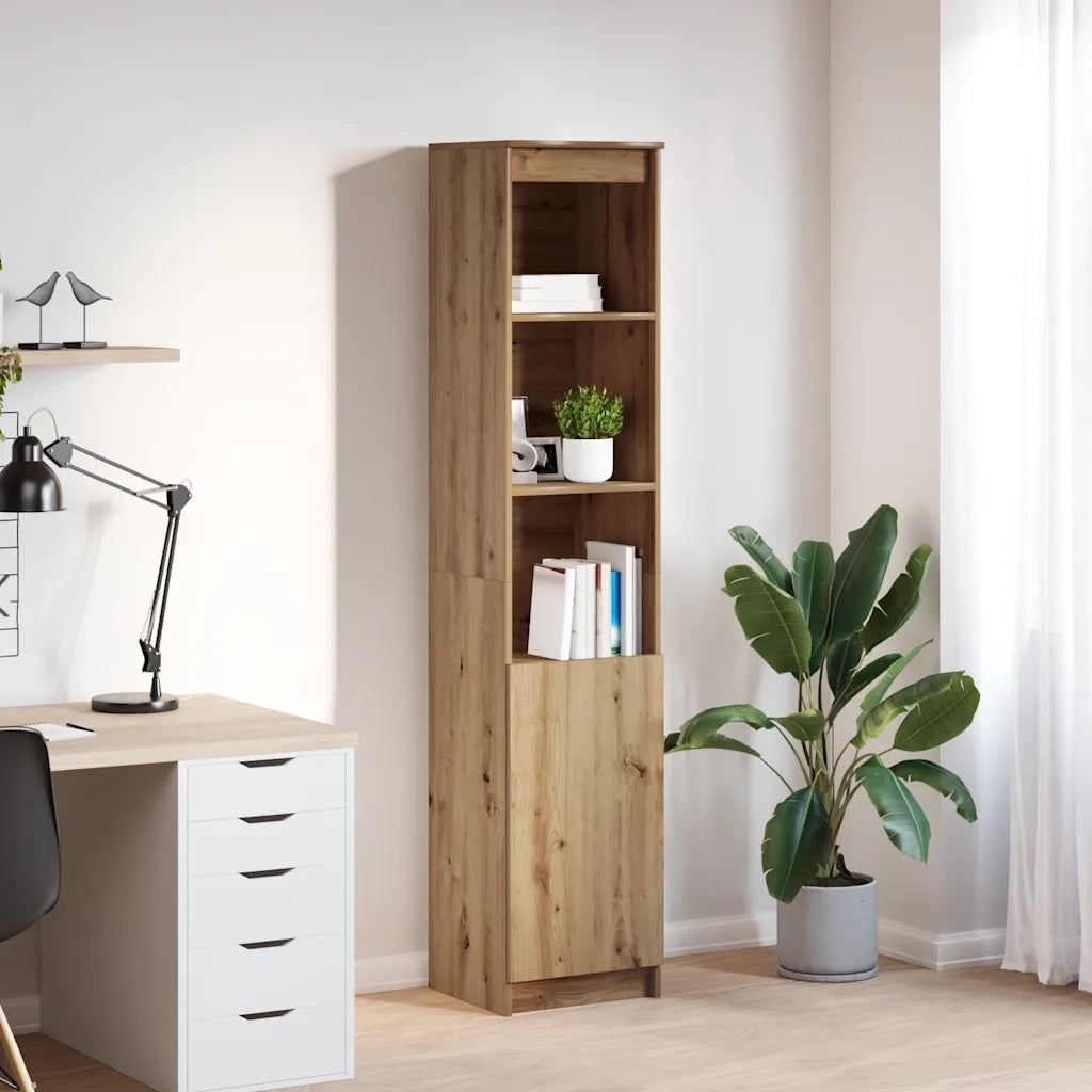 Credenza Alta Rovere Artigianale 37,5x35x180 cm in Truciolato 861678