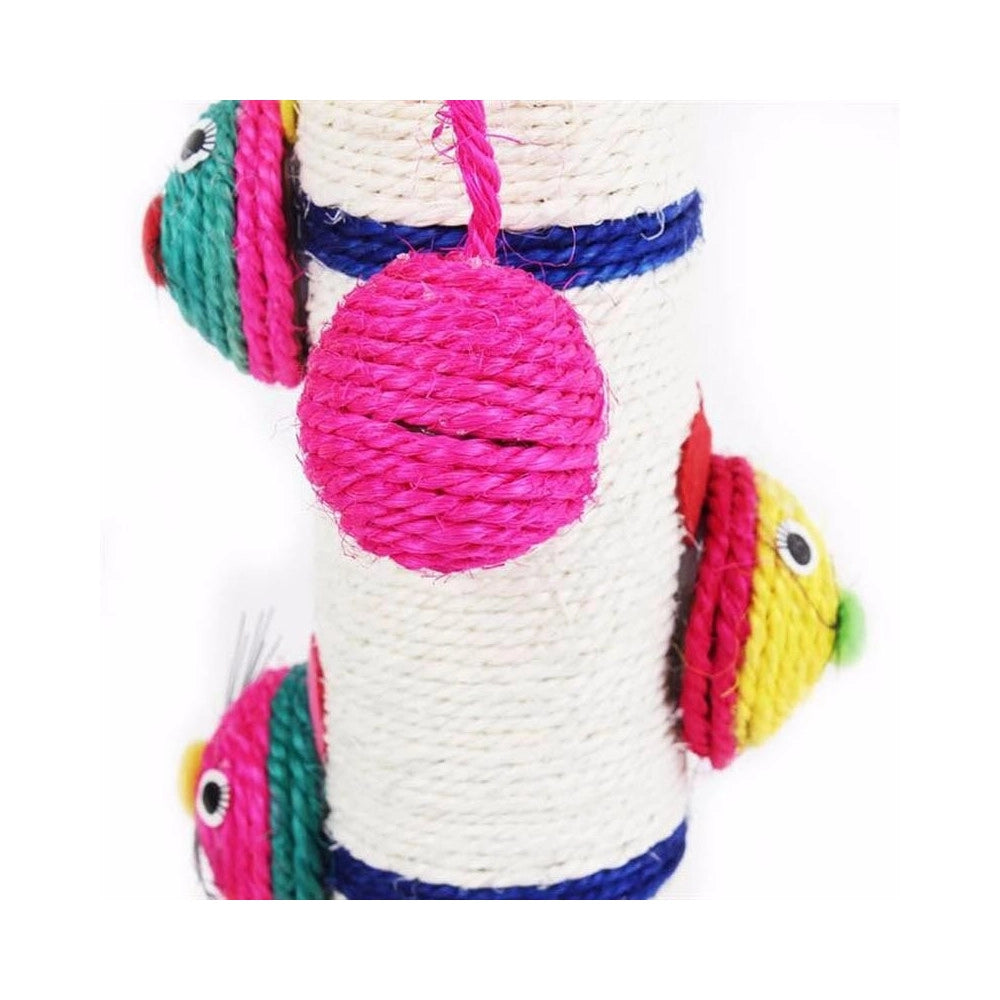 Trade Shop - Tiragraffi Per Gatti Corda Con Pallina Affila Artigli Unghia Gatto Tira Graffi -