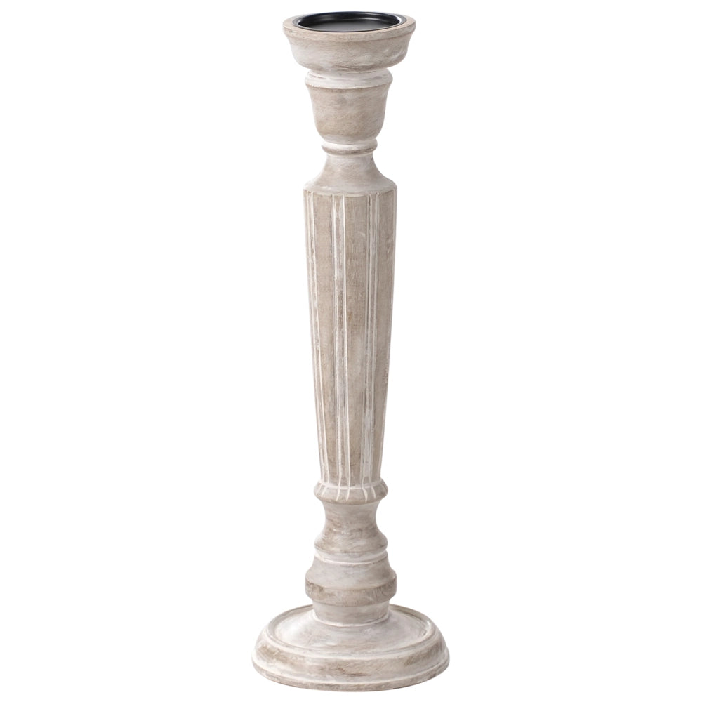 Candeliere decorativo in legno di mango marrone chiaro