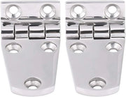 Porte di mare in acciaio inox RVS - Set da 2 - 2,8'' x 1,4'' - Compartimento coperchio porta - Scharniere pieghevoli e piegati in ghisa