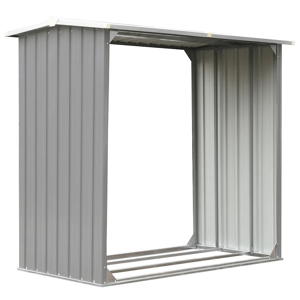 Capannone da Giardino in Acciaio Zincato 172x91x154cm Grigio cod mxl 120914