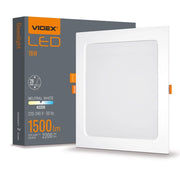 Downlight incasso quadrato bianco 22,4cm 18W 4000K Videx