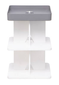 Tavolino Moderno 40x40x60,5 cm in Polipropilene Rigido Grigio