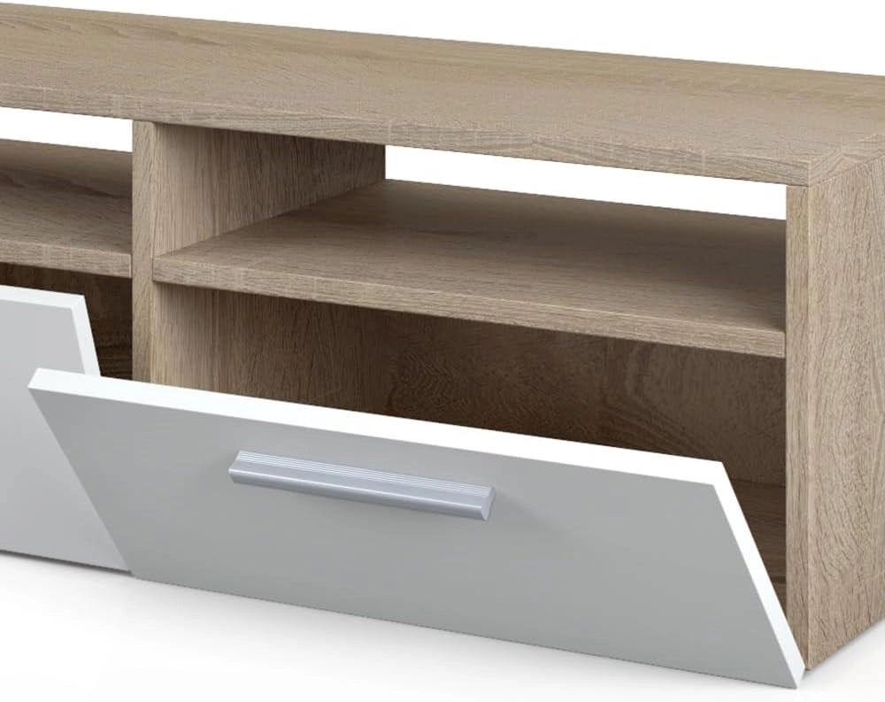 Mobile tv Diego, Sonoma, 95 x 38 cm, adatto come supporto TV con ripiani aperti