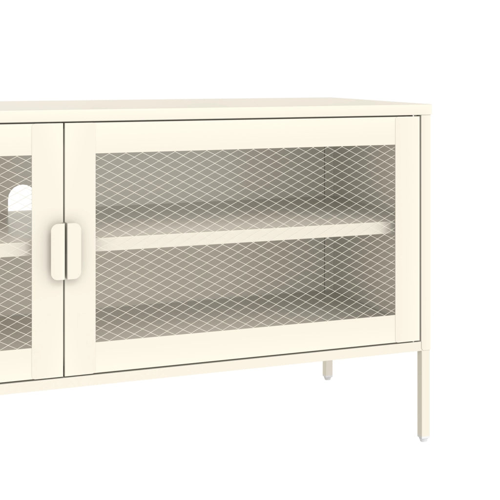 Mobile TV in metallo 120cm bianco TOM