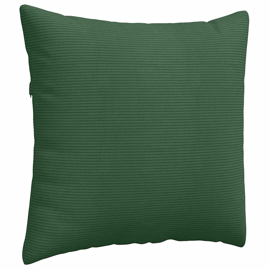 Cuscini da Divano 2 pz | Cuscini per sedie Verde Scuro 45 x 45 cm Tessuto in Cords