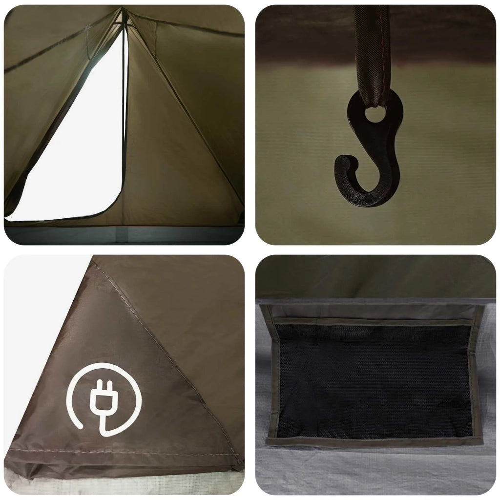 Tenda da backpacking Marrone e Grigio 2 persone