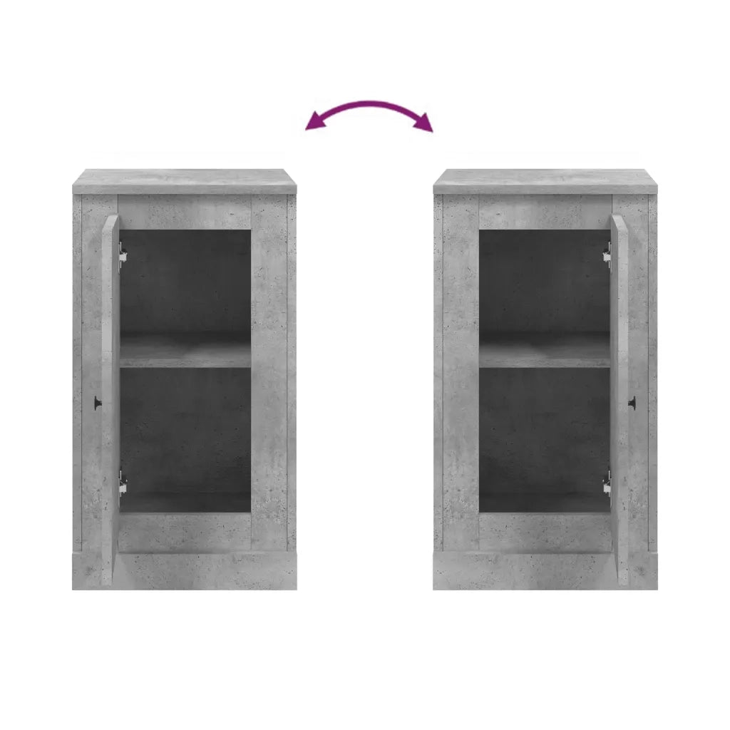 Credenza-Buffet-Armadio da cucina Grigio Cemento 37,5x35,5x67,5 cm in Legno Multistrato