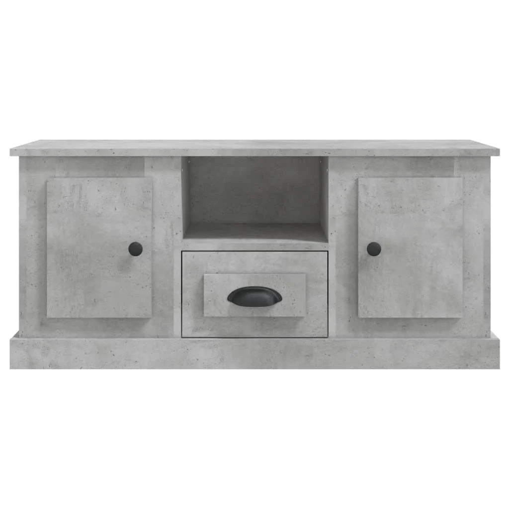 Mobile TV multimediale scaffale TV mobile TV sala da pranzo soggiorno camera da letto 100 x 35,5 x 45 cm legno ingegnerizzato grigio 02_0025524