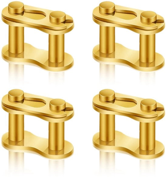 Connettori per Motocicletta - Catena Pocket Bike - Master Link in Oro - Adatto per 50cc 70cc 90cc 110cc 125cc - 4 pezzi