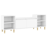 Mobile TV multimediale mensola TV credenza mobile TV sala da pranzo soggiorno camera da letto 160 x 35 x 55 cm legno ingegnerizzato bianco 02_0026059