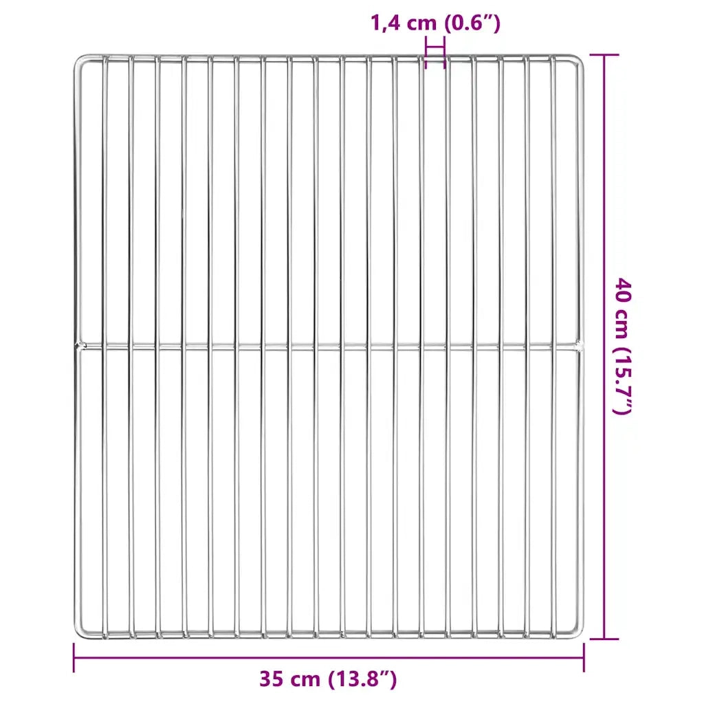 Griglia Argento 40 x 35 cm Acciaio inossidabile CFW3336920