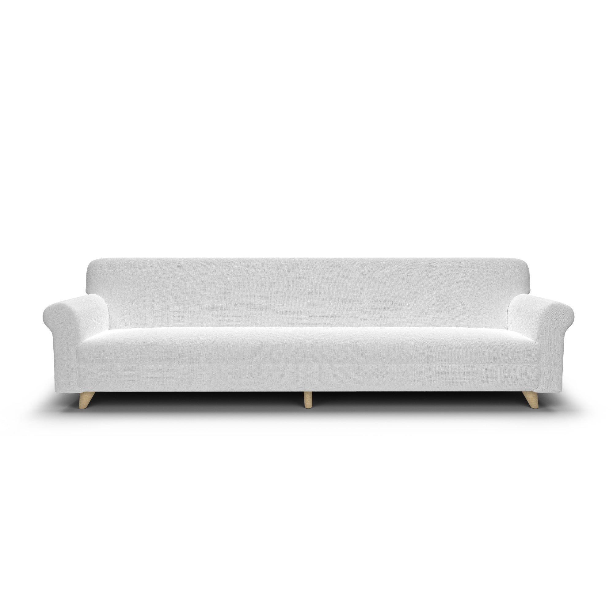 Copridivano Elasticizzato 4 Posti in Poliestere Bianco