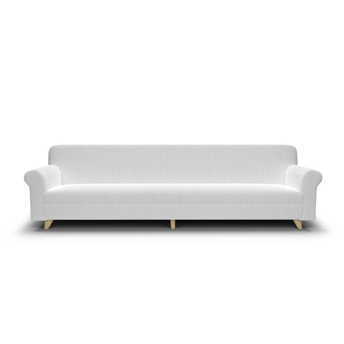 Copridivano Elasticizzato 4 Posti in Poliestere Bianco