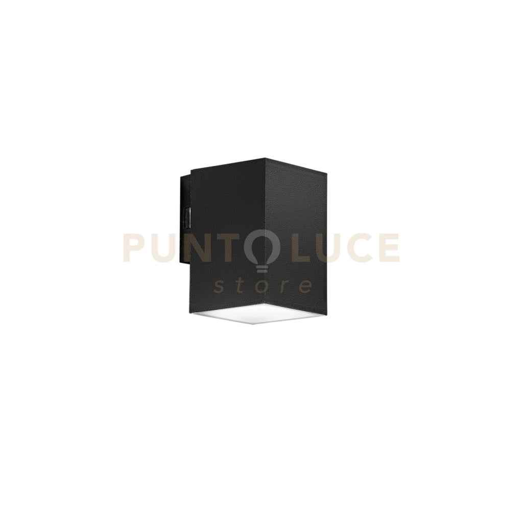 APPLIQUE LED POLO NERA QUADRATA 8W 980LM CCT 3000K / 4000K IP65 7,8X9,9X11,6CM