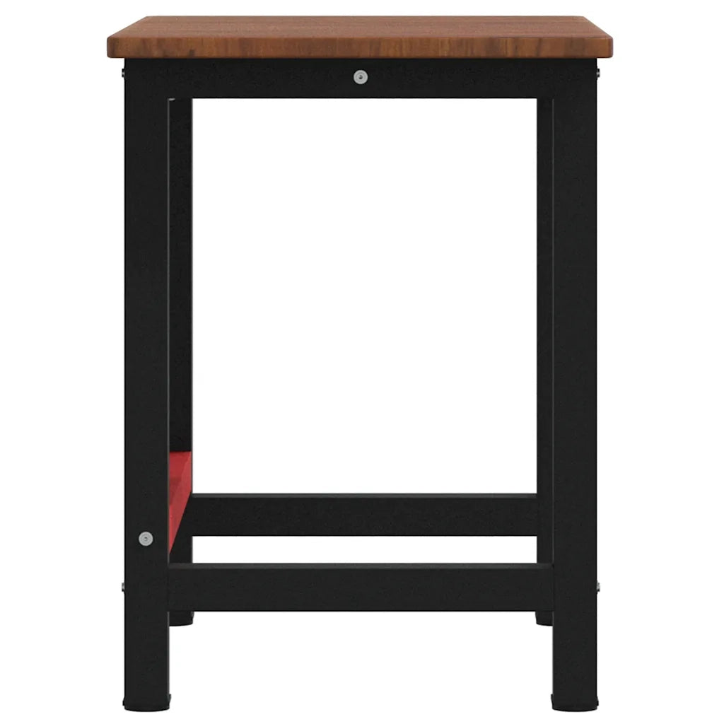 vidaXL Banco Lavoro Marrone Scuro 100x60x81,5 cm Legno Massello Rovere