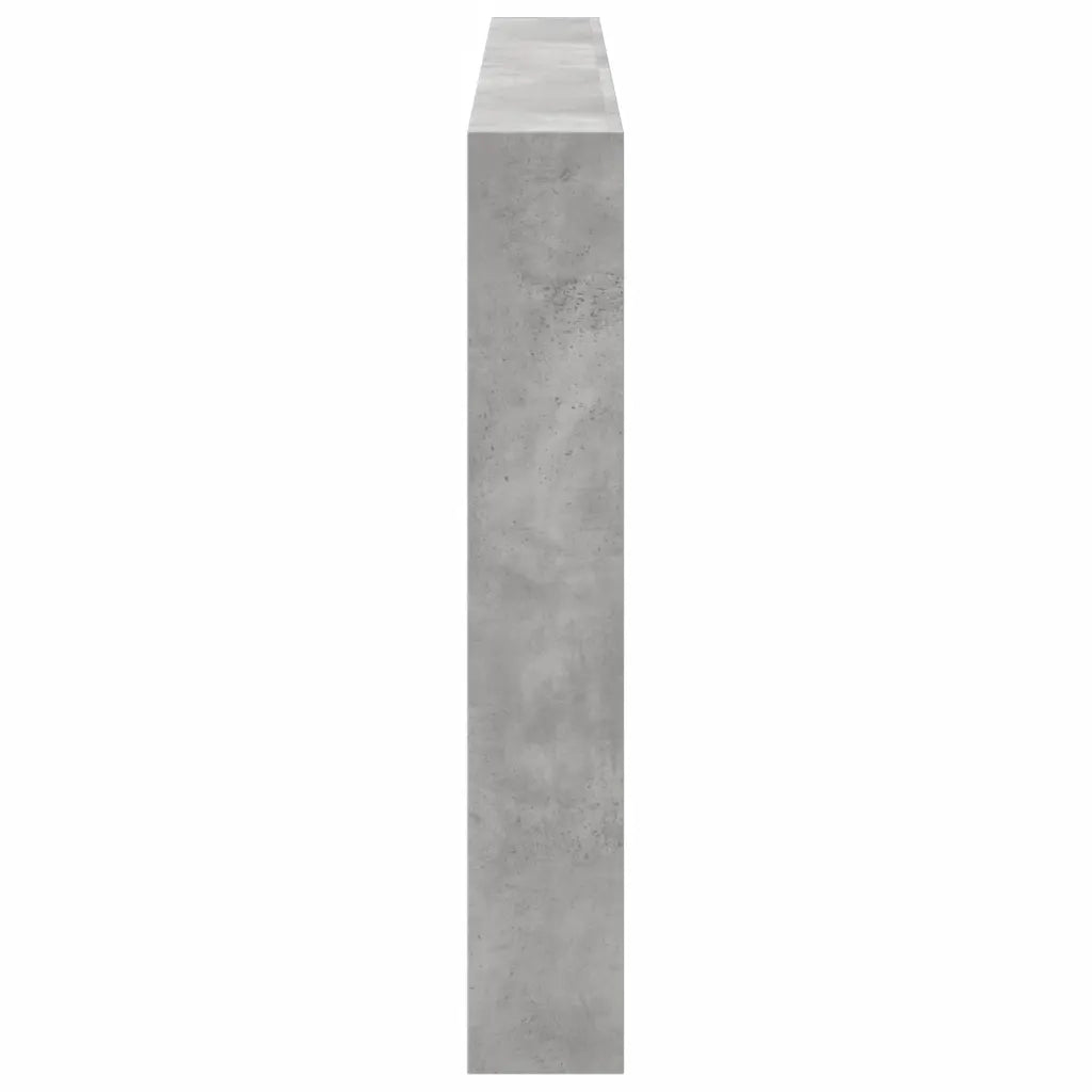 Testiera con Contenitore a LED Grigio Cemento 200x17x102 cm 839220