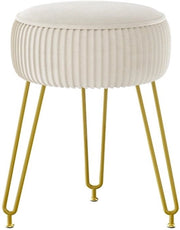 Banchetto per piedi a forma di palla - divano di lusso - 1 pezzo - bianco crema - velluto