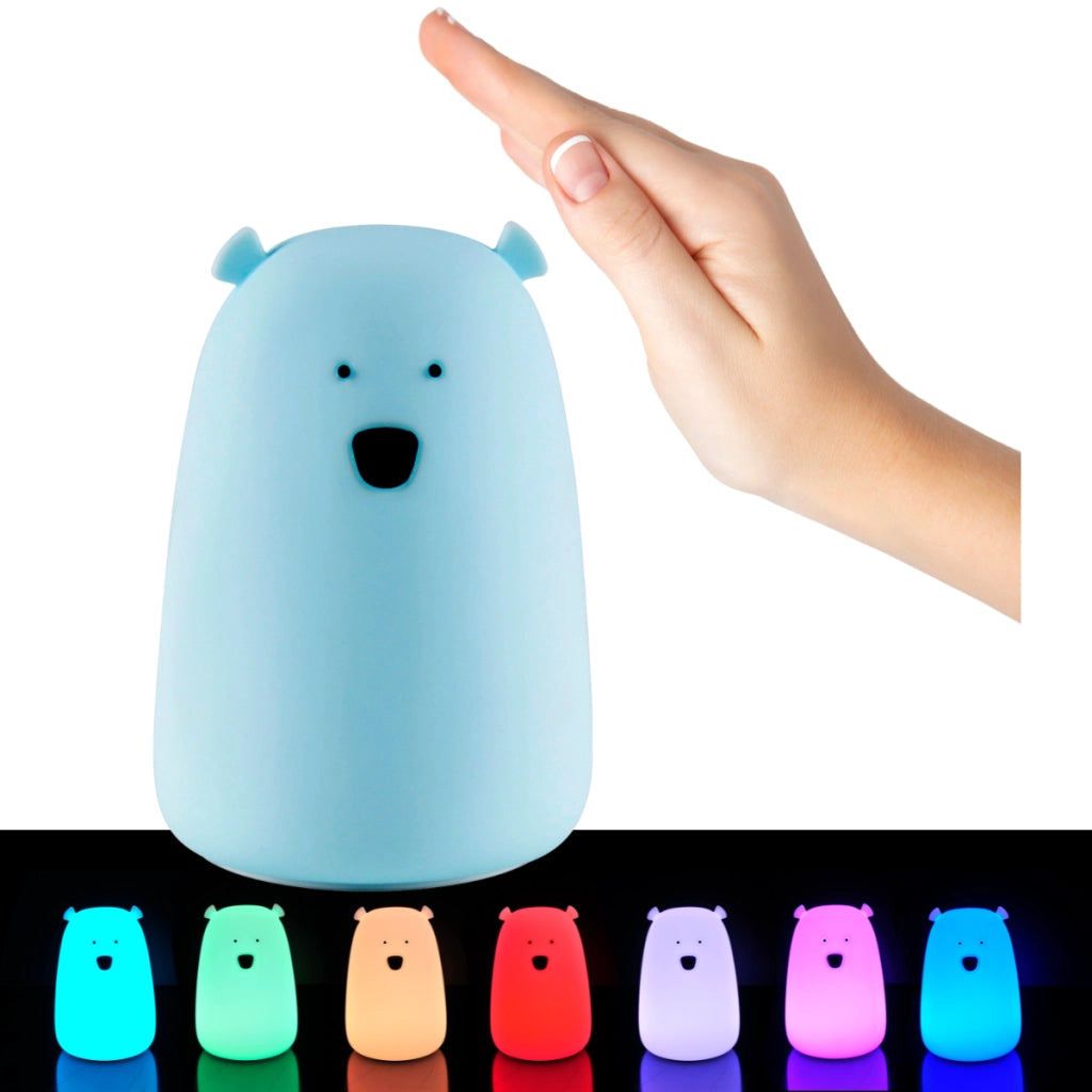 Lampada LED silicone TAP TAP blu ricaricabile USB Polux