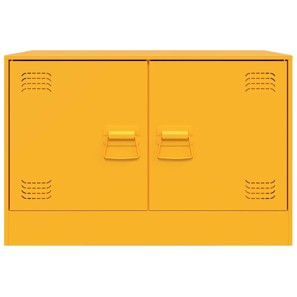Mobili TV 2 pz Giallo Senape 67x39x44 cm in Acciaio