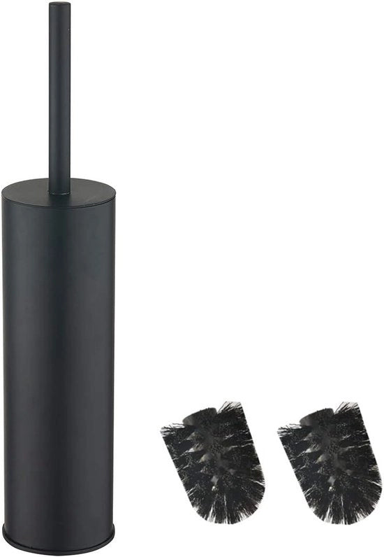 Sostegno per spazzola da bagno a forma rotonda - 304 acciaio inossidabile - nero - design moderno