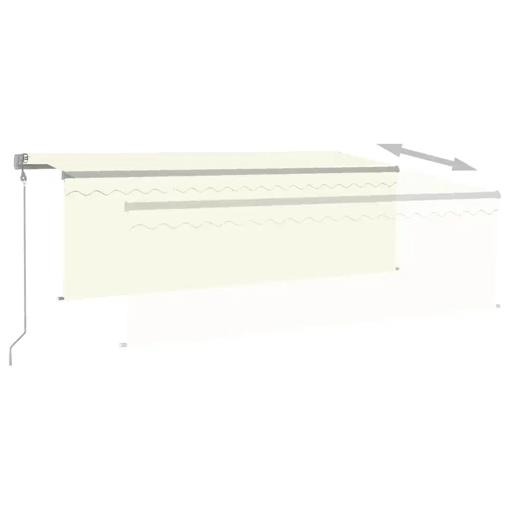 Tenda Automatica con Parasole LED e Sensore Vento 4x3 m Crema 3069432
