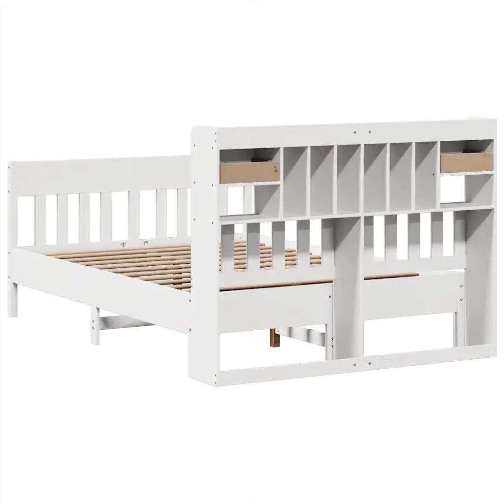 Giroletto senza Materasso Bianco 140x200 cm Legno Massello Pino 3323261
