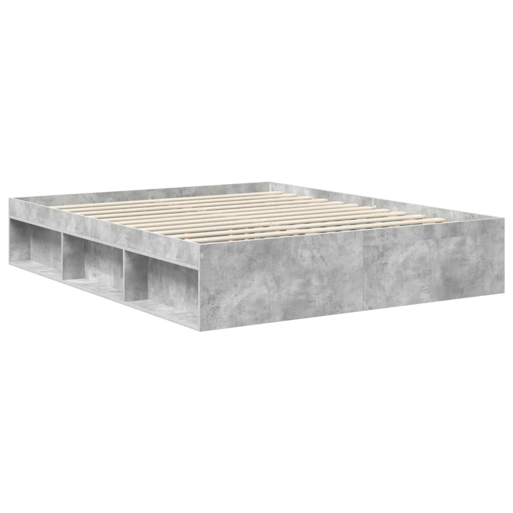 Struttura del letto Calcestruzzo 160 x 200 cm Pino massello 3409738