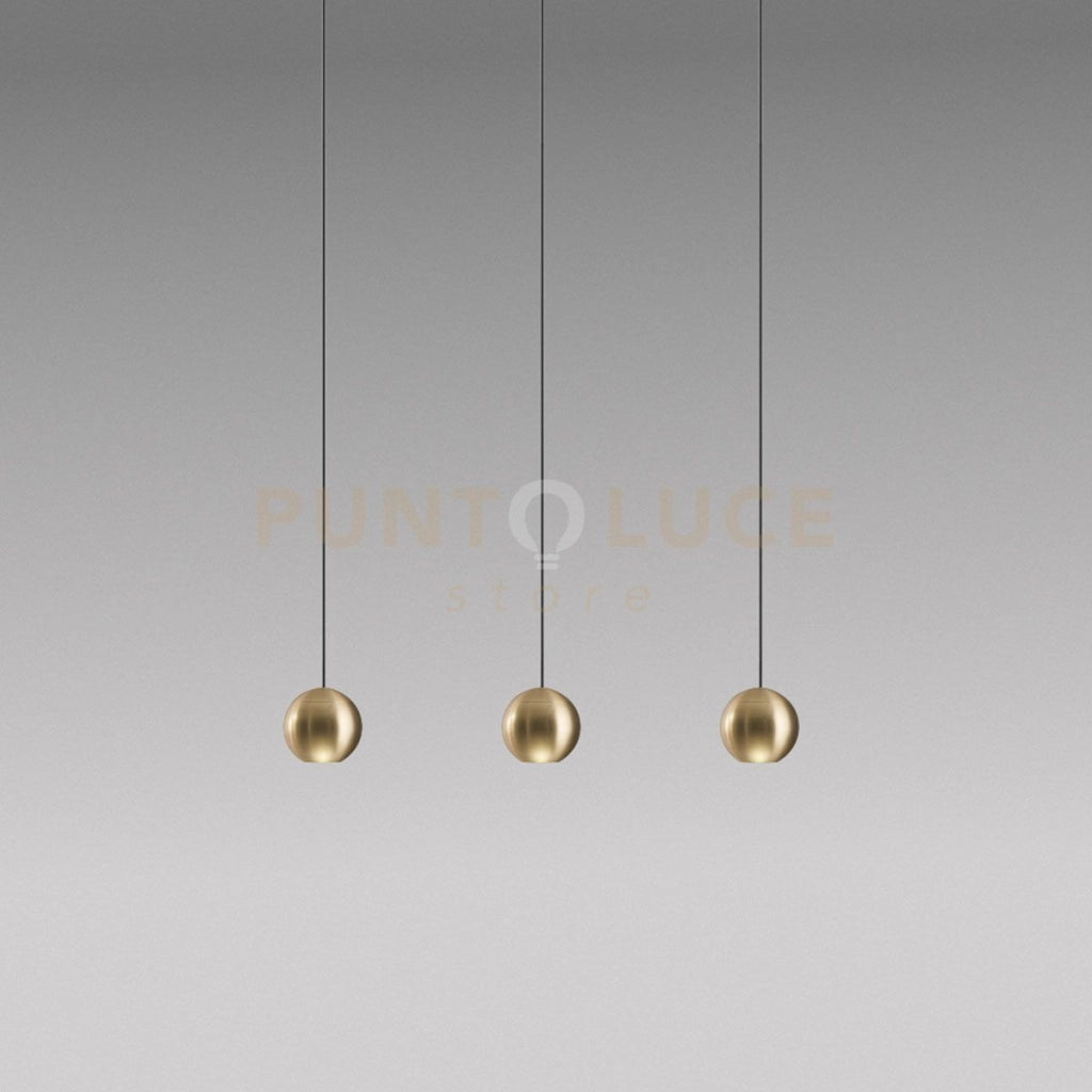 GUYA S/3 - SOSPENSIONE 3 LUCI A LED LINEARE 3000K 1525LM 24W ORO