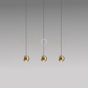 GUYA S/3 - SOSPENSIONE 3 LUCI A LED LINEARE 3000K 1525LM 24W ORO