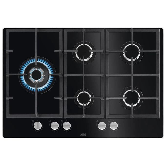 AEG HKB75820NB Nero Da incasso 75 cm Gas 5 Fornello(i)